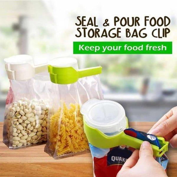 Multicolor Kitchen Snack Clips for Home & Car Storage
